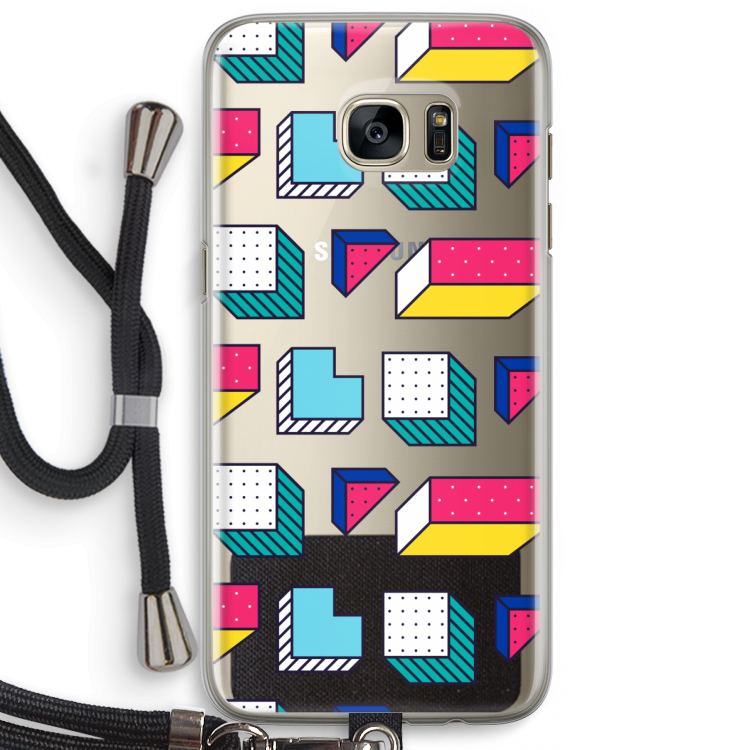 8-bit N°7: Samsung Galaxy S7 Edge Transparant Hoesje met koord