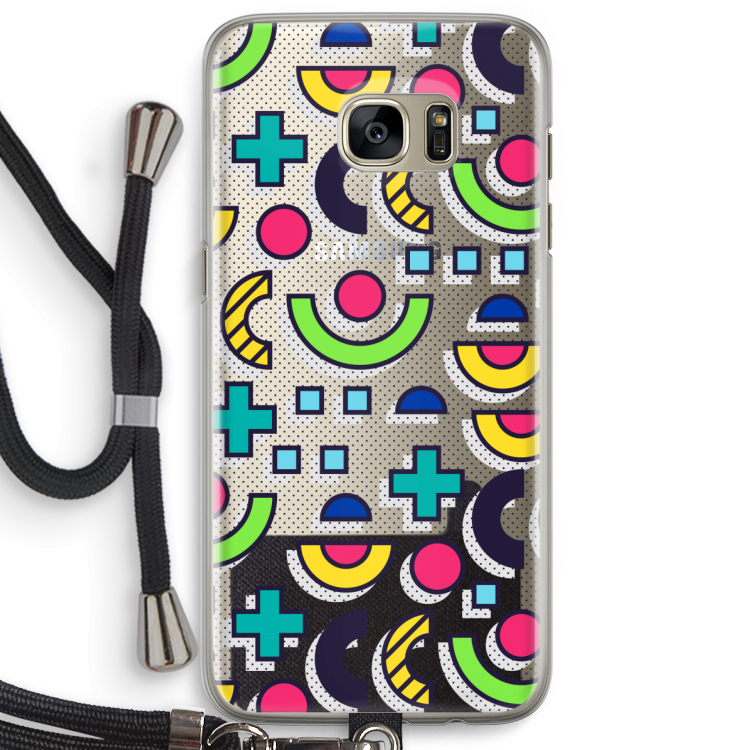 8-bit N°6: Samsung Galaxy S7 Edge Transparant Hoesje met koord