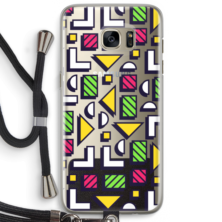 8-bit N°4: Samsung Galaxy S7 Edge Transparant Hoesje met koord