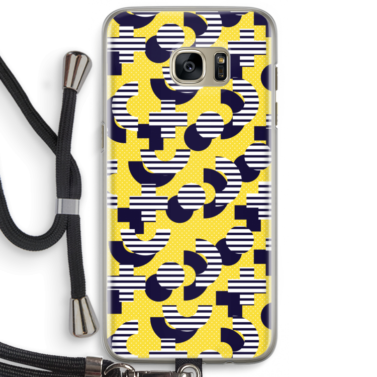 8-bit N°3: Samsung Galaxy S7 Edge Transparant Hoesje met koord