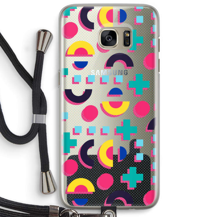 8-bit N°2: Samsung Galaxy S7 Edge Transparant Hoesje met koord