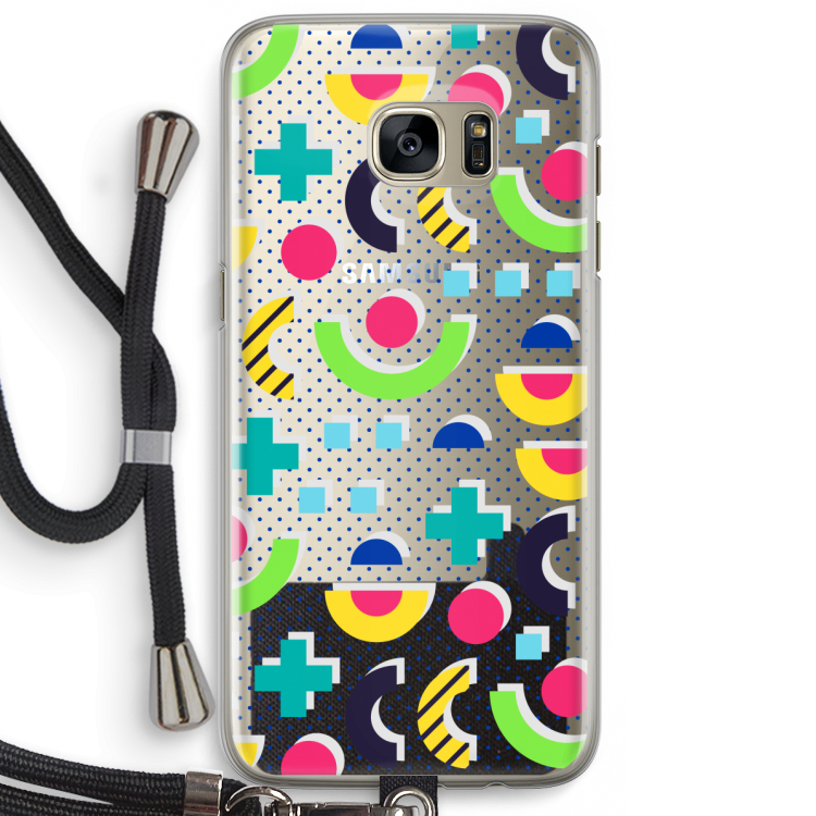 8-bit N°1: Samsung Galaxy S7 Edge Transparant Hoesje met koord