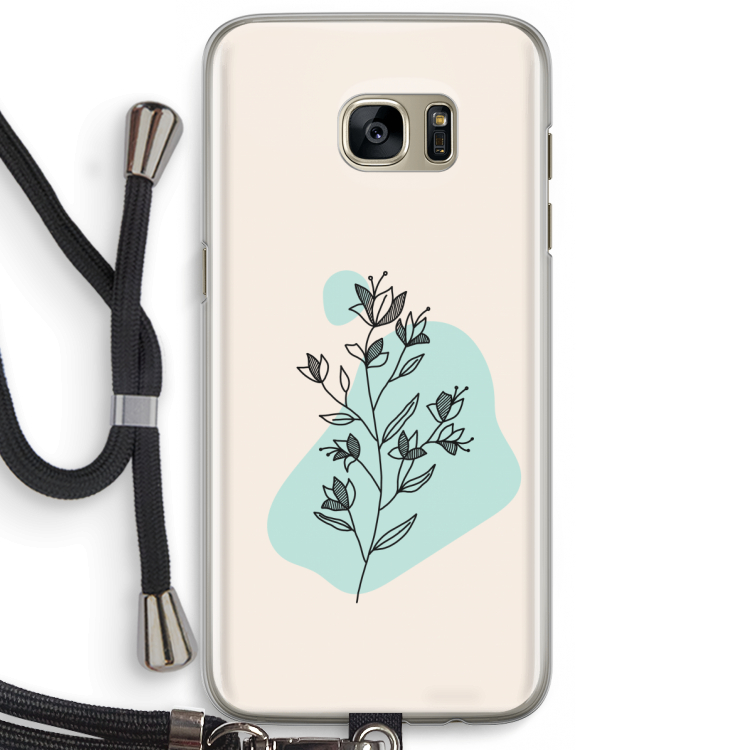 Violets are blue: Samsung Galaxy S7 Edge Transparant Hoesje met koord