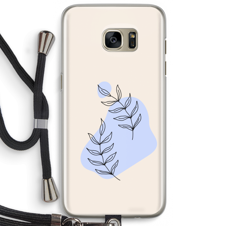 Leaf me if you can: Samsung Galaxy S7 Edge Transparant Hoesje met koord