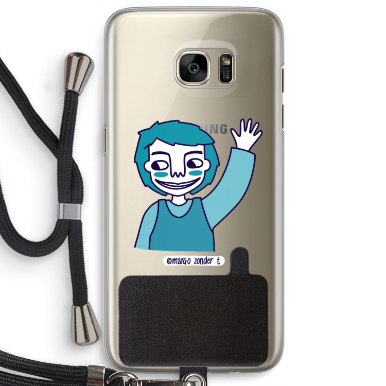 Zwaai: Samsung Galaxy S7 Edge Transparant Hoesje met koord
