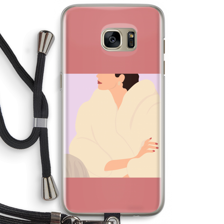 Cosy: Samsung Galaxy S7 Edge Transparant Hoesje met koord