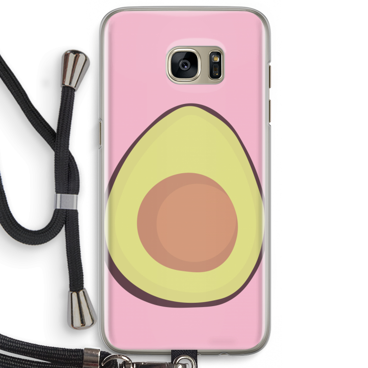 Avocado: Samsung Galaxy S7 Edge Transparant Hoesje met koord
