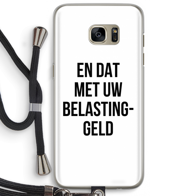 Belastinggeld: Samsung Galaxy S7 Edge Transparant Hoesje met koord