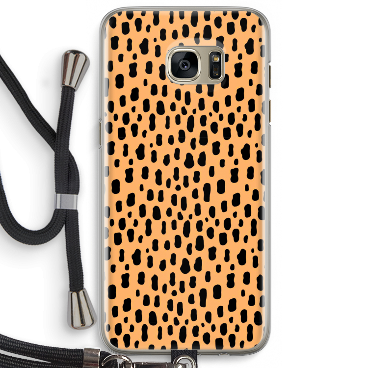 Panter: Samsung Galaxy S7 Edge Transparant Hoesje met koord