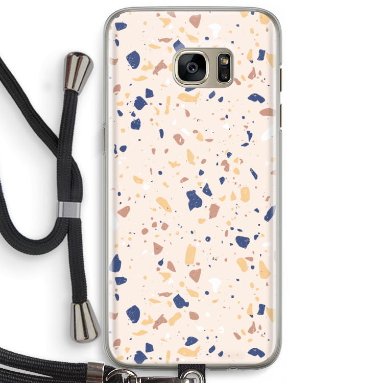 Terrazzo N°23: Samsung Galaxy S7 Edge Transparant Hoesje met koord