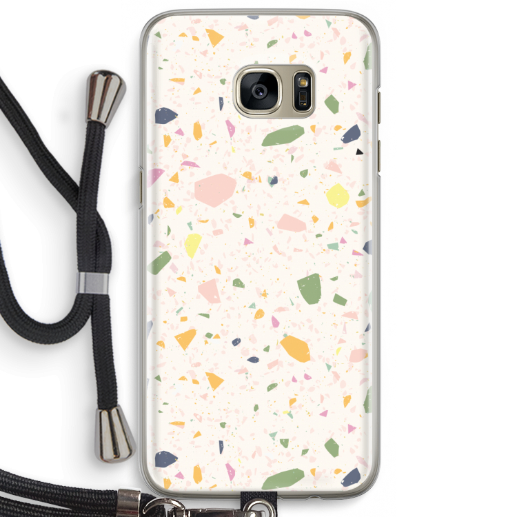 Terrazzo N°21: Samsung Galaxy S7 Edge Transparant Hoesje met koord