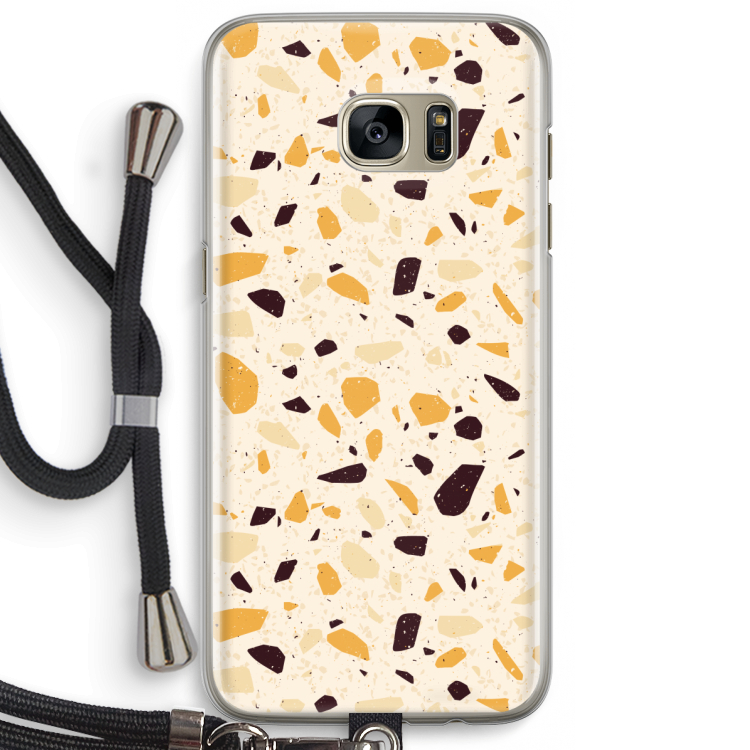 Terrazzo N°13: Samsung Galaxy S7 Edge Transparant Hoesje met koord