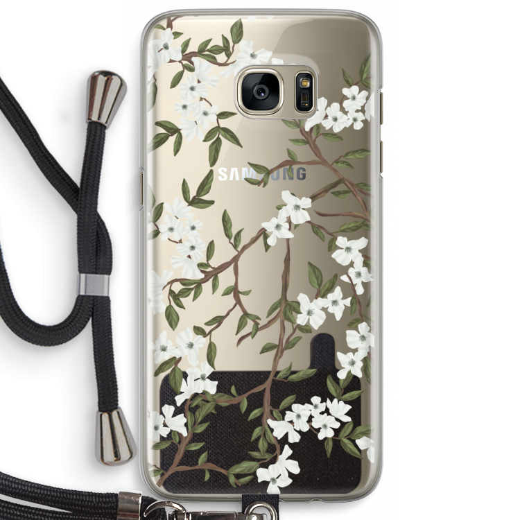 Blossoming spring: Samsung Galaxy S7 Edge Transparant Hoesje met koord