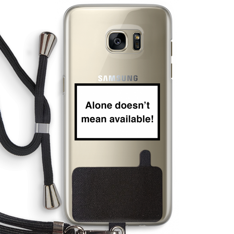 Alone: Samsung Galaxy S7 Edge Transparant Hoesje met koord