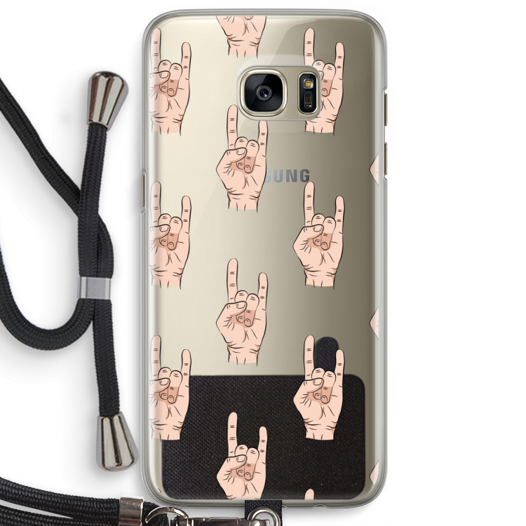 Rock: Samsung Galaxy S7 Edge Transparant Hoesje met koord
