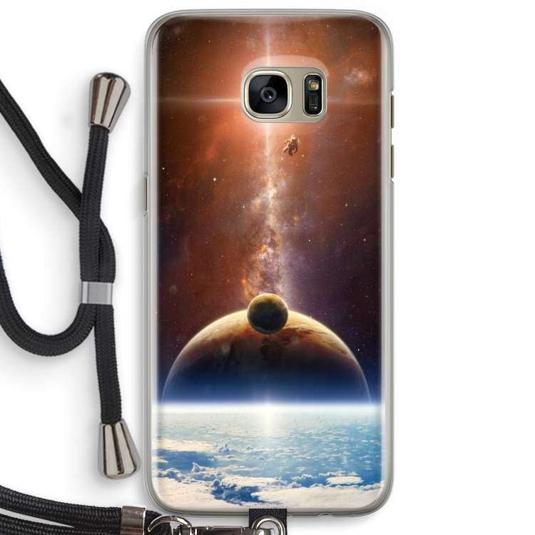 Omicron 2019: Samsung Galaxy S7 Edge Transparant Hoesje met koord