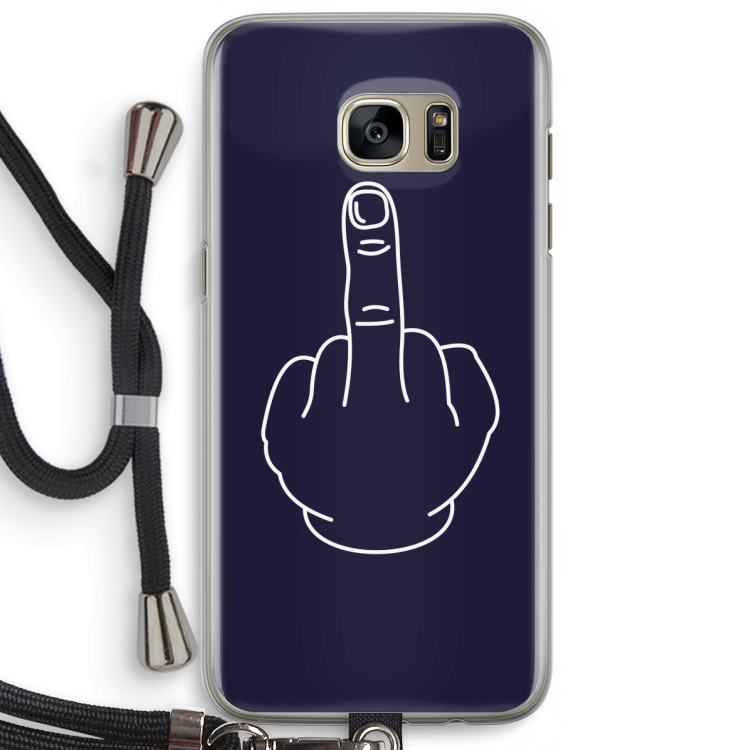 F**k U: Samsung Galaxy S7 Edge Transparant Hoesje met koord