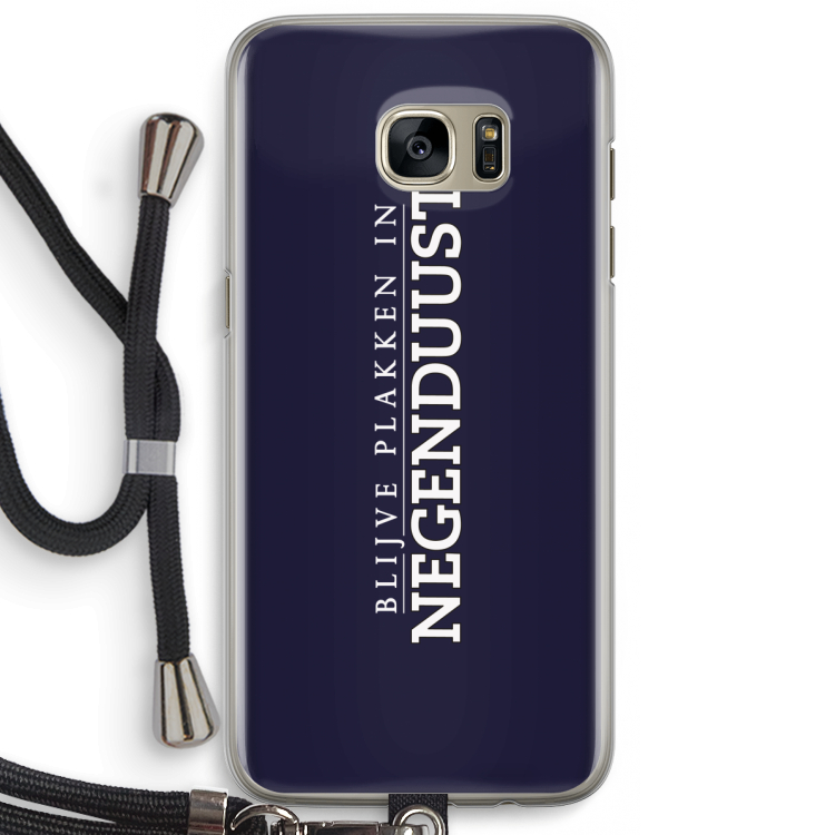 Blijve plakken in Negenduust: Samsung Galaxy S7 Edge Transparant Hoesje met koord
