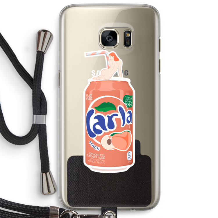 S(peach)less: Samsung Galaxy S7 Edge Transparant Hoesje met koord