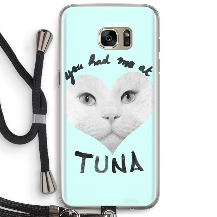 You had me at tuna: Samsung Galaxy S7 Edge Transparant Hoesje met koord