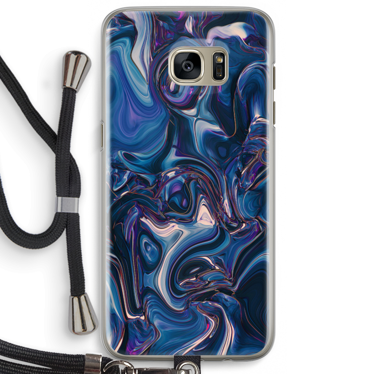 Mirrored Mirage: Samsung Galaxy S7 Edge Transparant Hoesje met koord