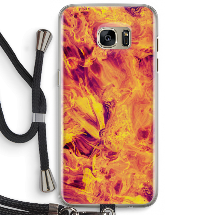 Eternal Fire: Samsung Galaxy S7 Edge Transparant Hoesje met koord