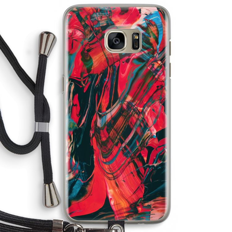 Endless Descent: Samsung Galaxy S7 Edge Transparant Hoesje met koord