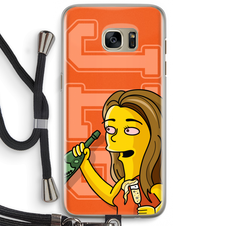 Jamie Lee Simpson: Samsung Galaxy S7 Edge Transparant Hoesje met koord