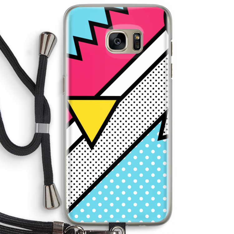 Pop Art #3: Samsung Galaxy S7 Edge Transparant Hoesje met koord