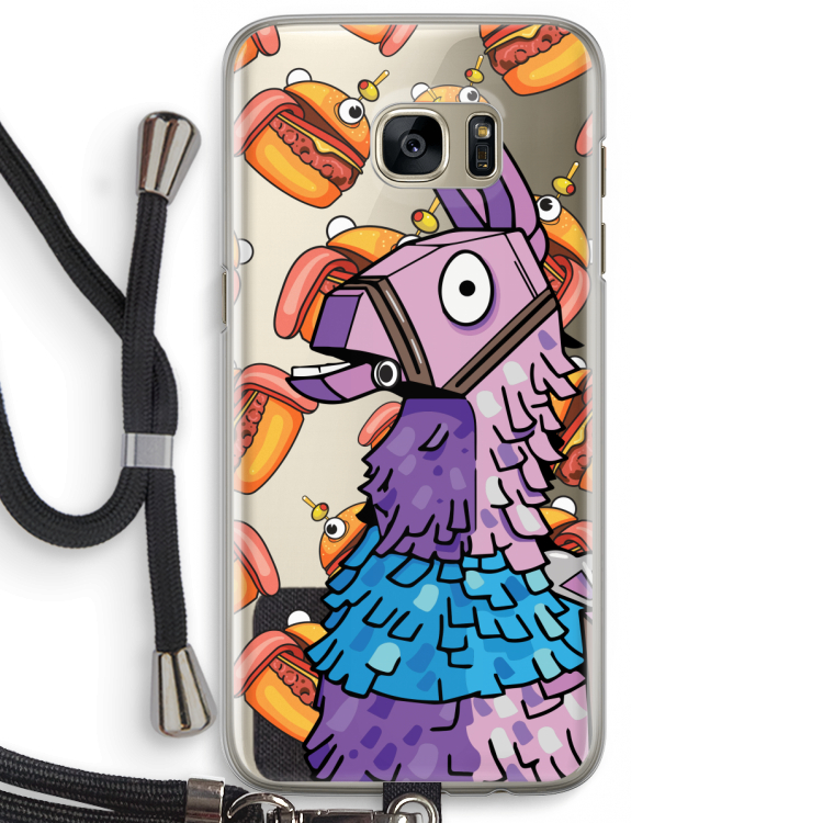 Loot Burger: Samsung Galaxy S7 Edge Transparant Hoesje met koord