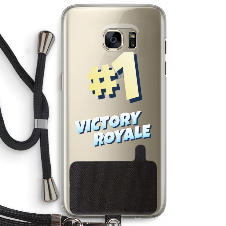 Victory Royale: Samsung Galaxy S7 Edge Transparant Hoesje met koord