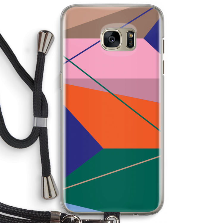 Gestalte 1: Samsung Galaxy S7 Edge Transparant Hoesje met koord