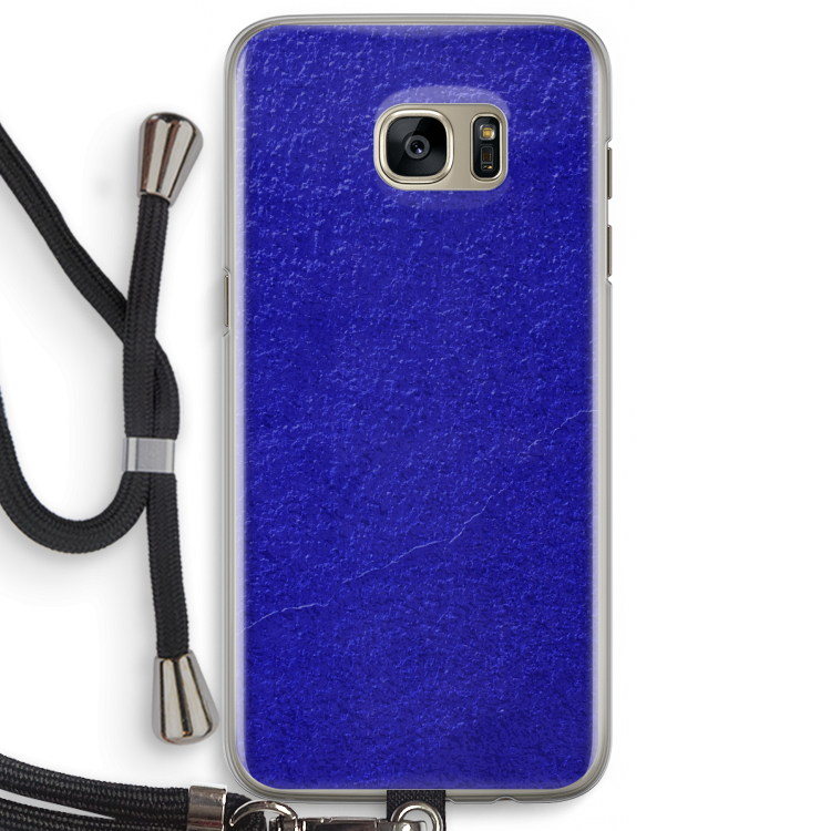 Majorelle Blue: Samsung Galaxy S7 Edge Transparant Hoesje met koord