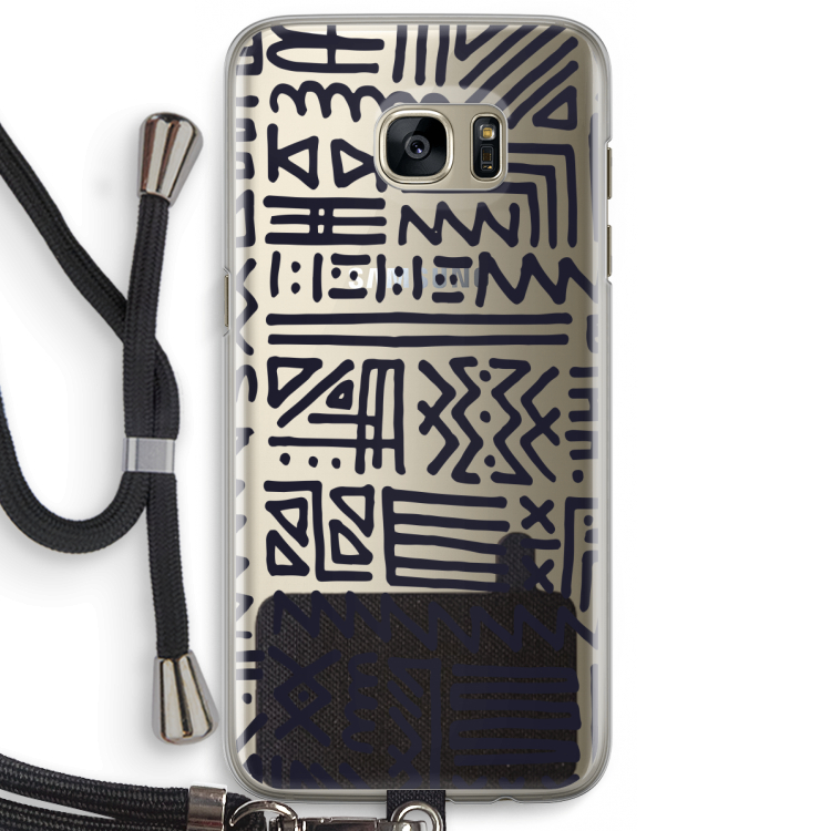 Marrakech print: Samsung Galaxy S7 Edge Transparant Hoesje met koord