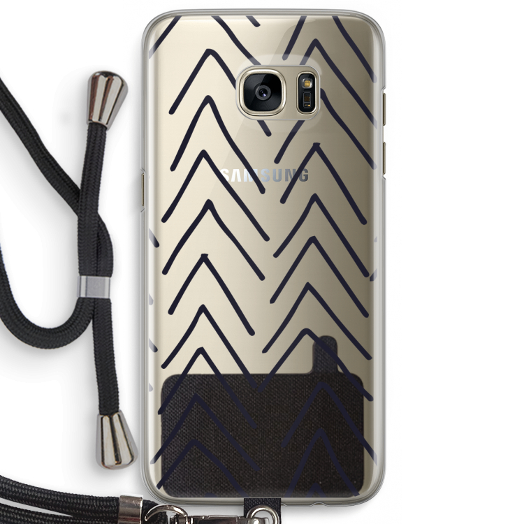 Marrakech Arrows: Samsung Galaxy S7 Edge Transparant Hoesje met koord