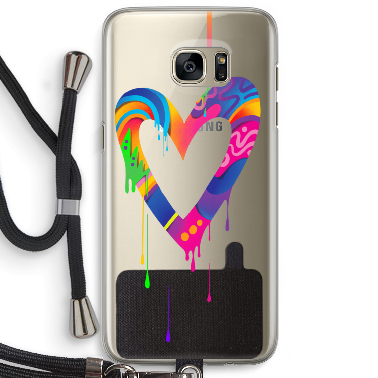Melts My Heart: Samsung Galaxy S7 Edge Transparant Hoesje met koord