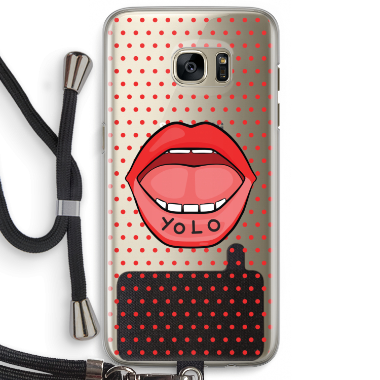 Yolo Denise: Samsung Galaxy S7 Edge Transparant Hoesje met koord