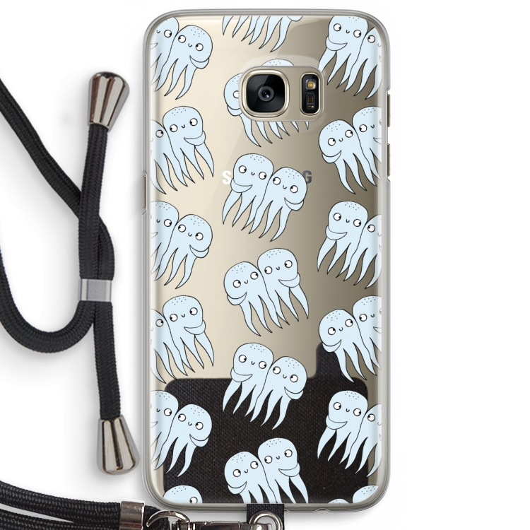 Octopussen: Samsung Galaxy S7 Edge Transparant Hoesje met koord