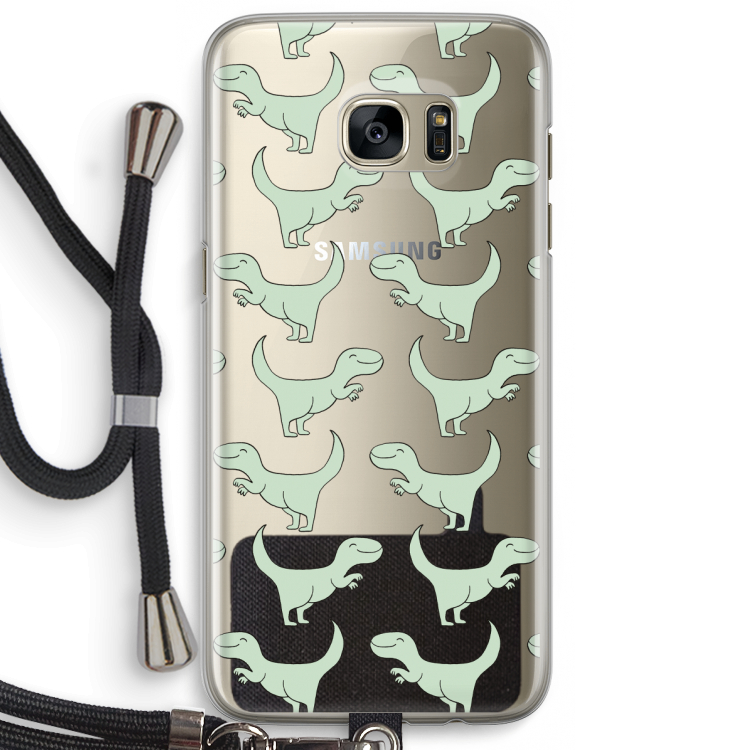 Dinos: Samsung Galaxy S7 Edge Transparant Hoesje met koord