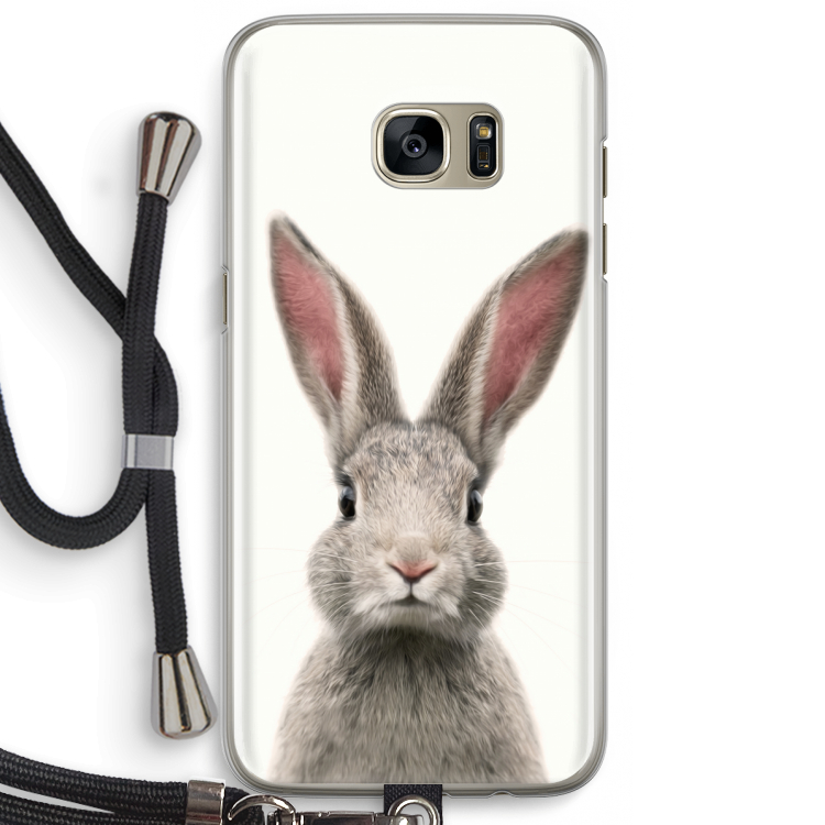 Daisy: Samsung Galaxy S7 Edge Transparant Hoesje met koord
