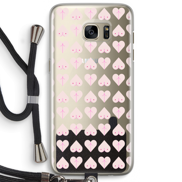 Ass 'n Titties: Samsung Galaxy S7 Edge Transparant Hoesje met koord