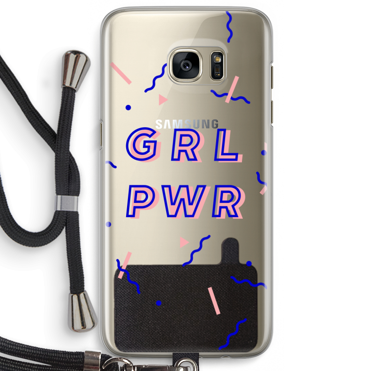 GRL PWR: Samsung Galaxy S7 Edge Transparant Hoesje met koord