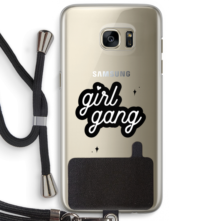 Girl Gang: Samsung Galaxy S7 Edge Transparant Hoesje met koord