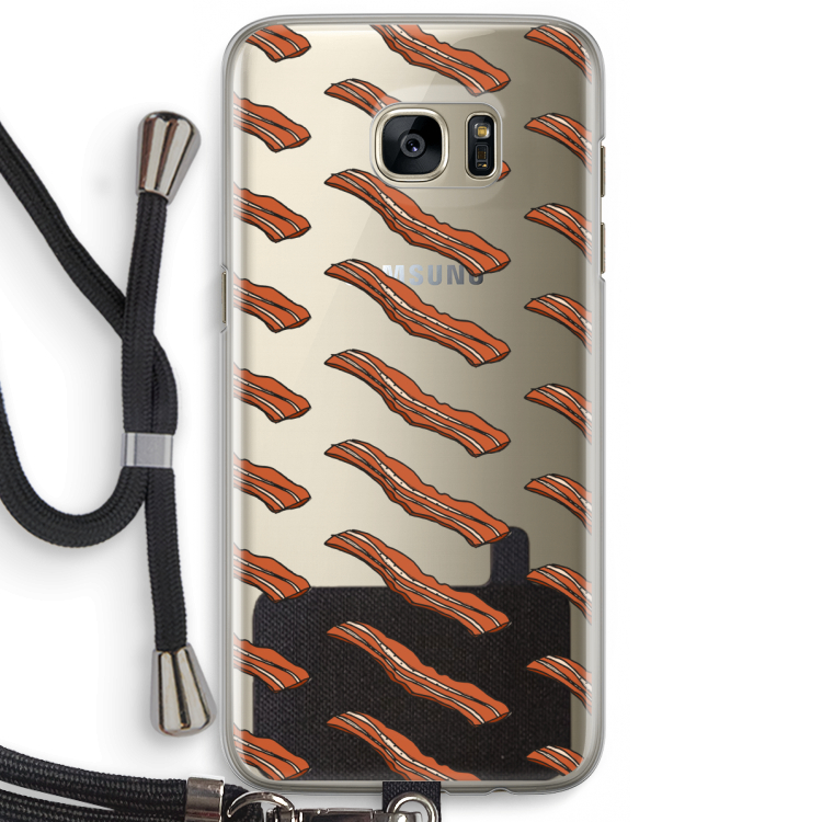 Bacon to my eggs #2: Samsung Galaxy S7 Edge Transparant Hoesje met koord