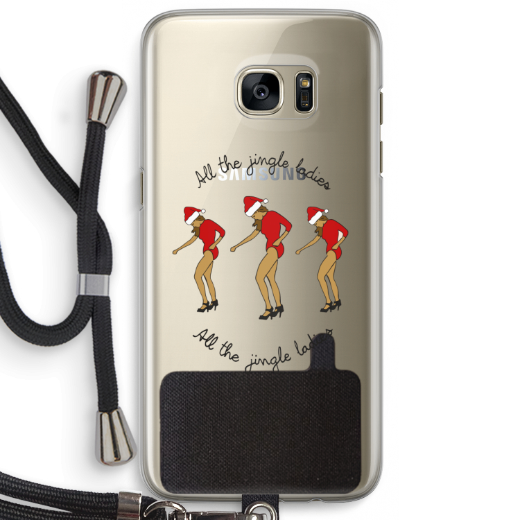 Jingle Ladies: Samsung Galaxy S7 Edge Transparant Hoesje met koord