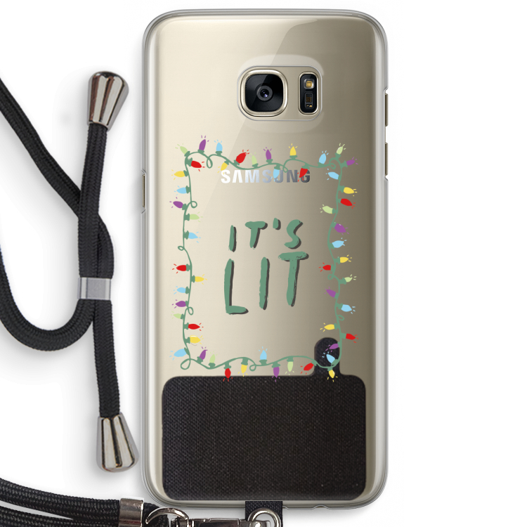 It's Lit: Samsung Galaxy S7 Edge Transparant Hoesje met koord