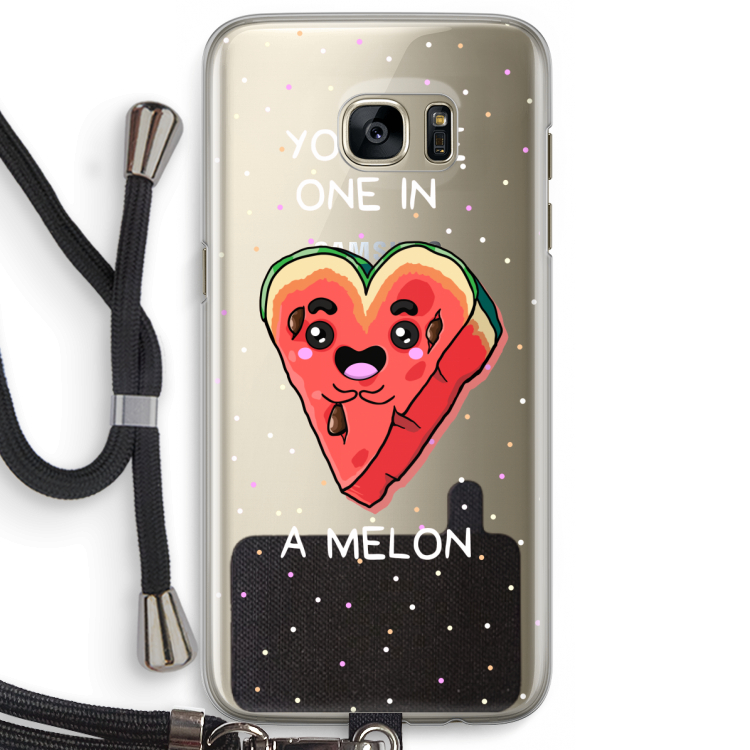 One In A Melon: Samsung Galaxy S7 Edge Transparant Hoesje met koord