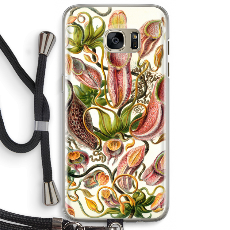 Haeckel Nepenthaceae: Samsung Galaxy S7 Edge Transparant Hoesje met koord