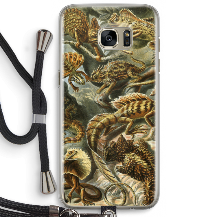 Haeckel Lacertilia: Samsung Galaxy S7 Edge Transparant Hoesje met koord