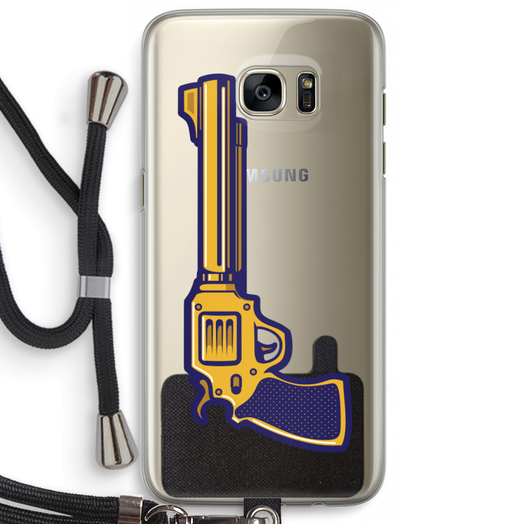 Pew Pew Pew: Samsung Galaxy S7 Edge Transparant Hoesje met koord